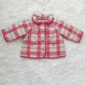 Janie and Jack Baby Quilted Reversible Jacket Size 0- 6 Months NWT